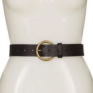 🖤 NWT Frye Flat Black Leather Classic Belt